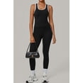 thumbnail image 2 of SKQIT Womens Workout Set Two Piece Racerback Color Block Sports Bra Matching High Waist Leggings Gym Work Pilates Outfits, 2 of 7