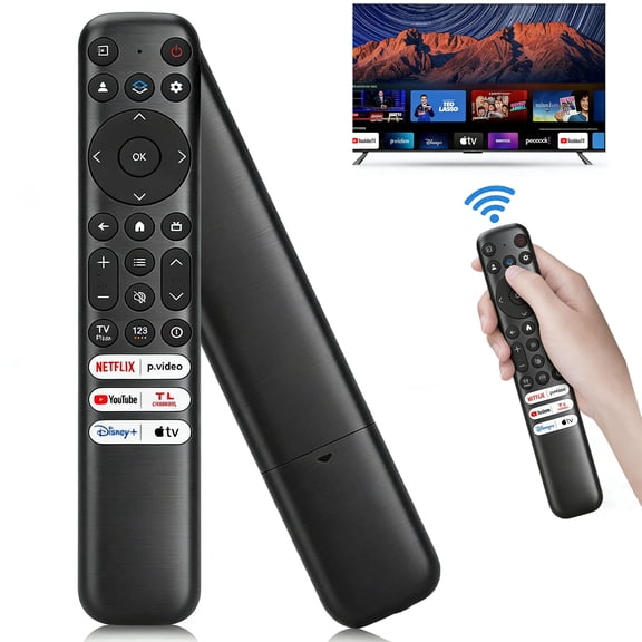 Emlimny Replacement Remote Control for TCL Google TV RC813, Compatible with TCL QM8 QM7 S5 S4 S3 Q7 Q6 Q5 Series 4K UHD HDR LED QLED QD-Mini LED Full HD Smart TVs - No Voice Control