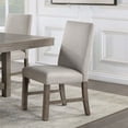 thumbnail image 4 of Xukmct 2 Pack Upholstered Seat Side Chair with Wood Frame, Armless Dining Chair for Kitchen, Dining Room, Gray, 4 of 8