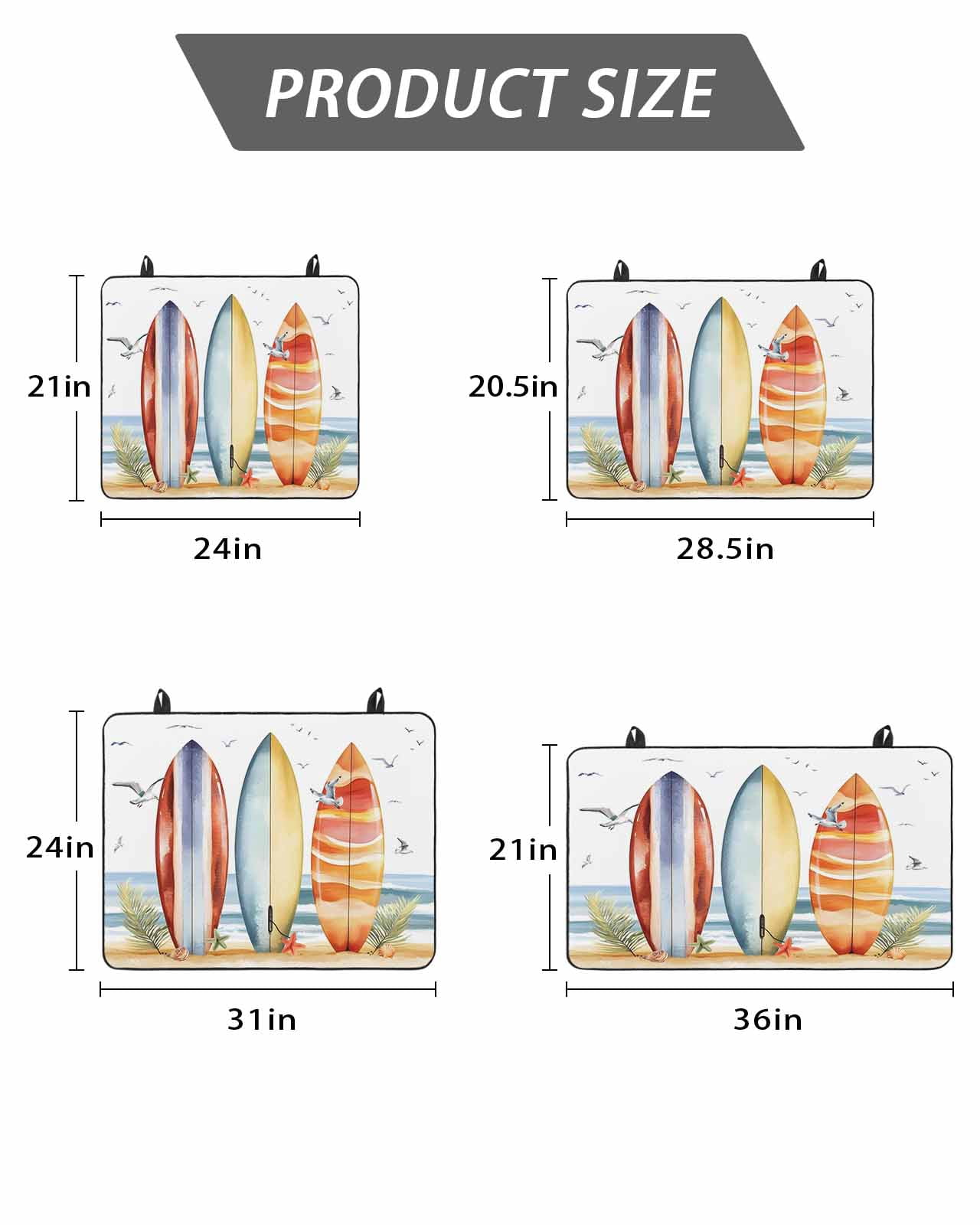 Stove Top Covers for Electric Stove 24x21 Inches, Blue Coastal Heat Insulation Fireproof Glass Cooktop Protector, White Seagull Summer Canoeing Starfish Countertop Stovetop Cover for Kitchen