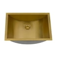 thumbnail image 4 of Ruvati 18 x 12 inch Brushed Gold Polished Brass Rectangular Bathroom Sink Undermount - 20" x 14" - 20" x 14", 4 of 5