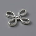 thumbnail image 3 of 150pcs style Alloy Connector for Jewerly Making Chinese Knot Silver 23x23x2.5mm Hole: 6x3mm, 3 of 3