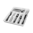 Madesmart Classic Large Silverware Tray with 6 Compartment, White
