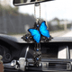 thumbnail image 3 of Colgante de decoración para árbol de Navidad con forma de mariposa rosa y alas de cruz moradas para espejo retrovisor de coche, 3 of 5