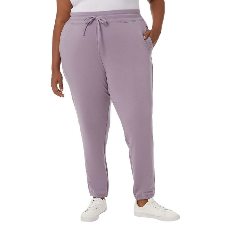 32 Degrees Women's Super Soft Stretch Comfort Hand Pockets Active Pants  Joggers-Purple / L