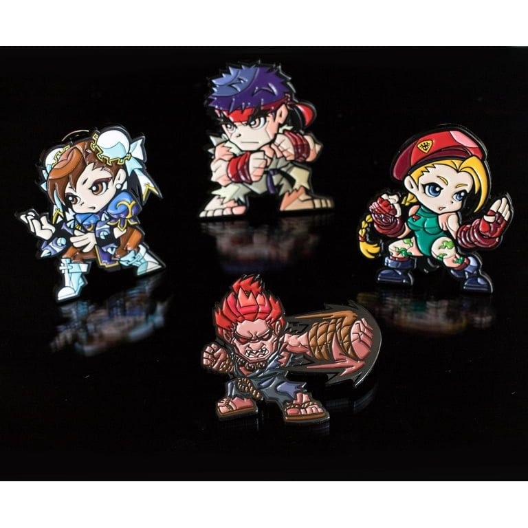 Street Fighter Collectible Enamel Pins | Set of 4 | Toynk