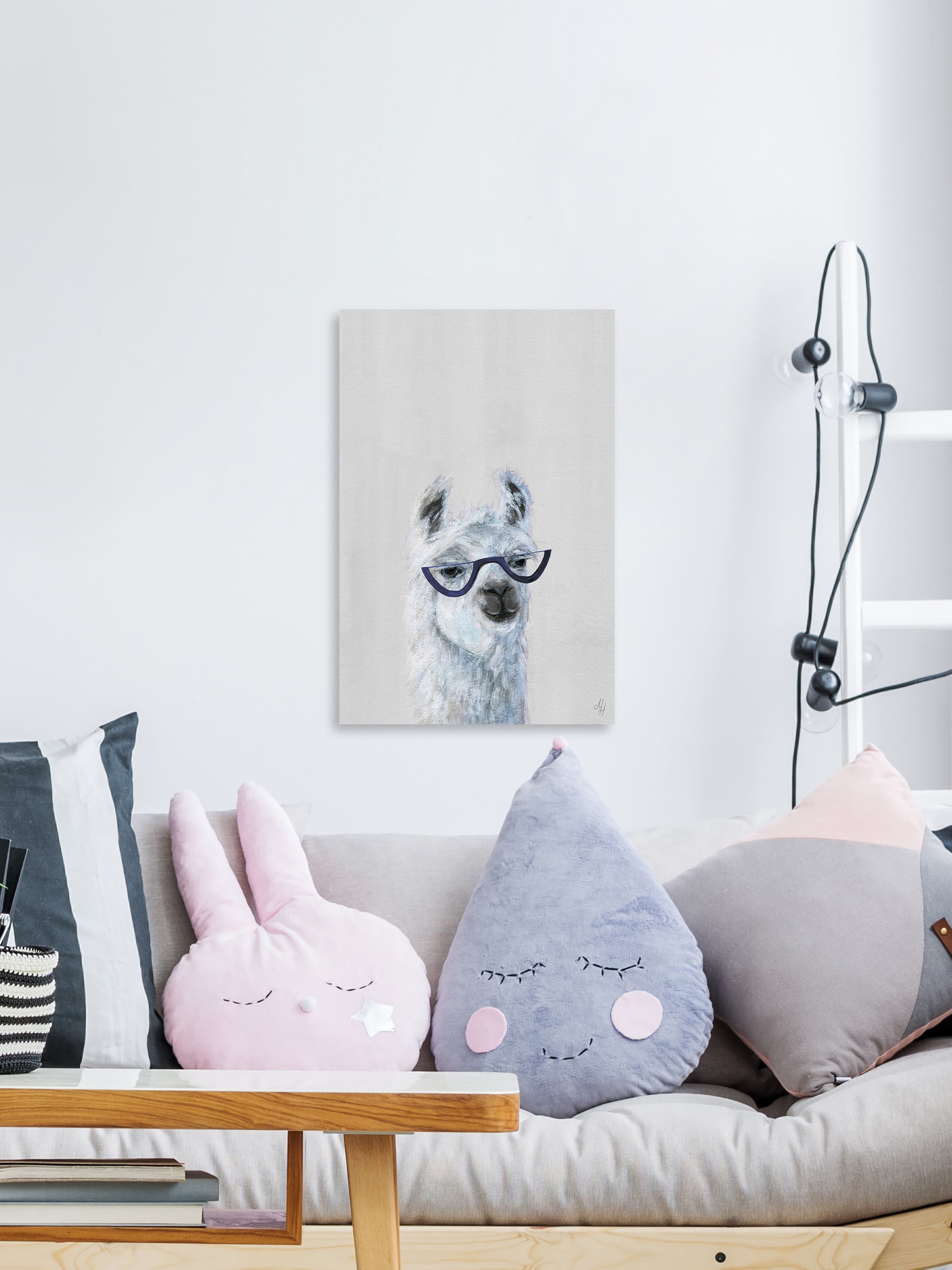Marmont Hill Studious Llama II Canvas Wall Art