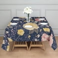 thumbnail image 3 of Pioneer Flower Floral Print Pattern Square Tablecloth,Waterproof Square Table Cover,Wipeable Spillproof Washable Table Cover for Home Kitchen Party Decor 60"x60"(152x152cm), 3 of 6
