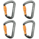 thumbnail image 1 of Mosquetón 30kN Escalada para Escalada en Roca Camping Gimnasio Rescate (Tornillo) Gris, 1 of 4