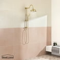 thumbnail image 3 of Boyel Living Wall Mounted Bathroom Shower System 8 in Rainfall Shower Head with Handheld Shower Dual Function Exposed Pipe Integrated Bathroom Luxury Shower Faucet Set(Brushed Gold), 3 of 10