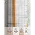 thumbnail image 2 of Orange Pumpkin Sheer Curtains 45 Inch Length 2 Panels Set, Semi Transparent Voile Rod Pocket Curtains for Living Dining Room Bedroom Drapes Thanksgiving Fall Maple Leaves Stripe, 2 of 8