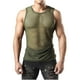 thumbnail image 1 of pstuiky Camisetas sin mangas para hombre, Blusa sin mangas con cuello redondo y diseño de red de pesca ahuecada para hombre Camisas de hombre s, 1 of 6