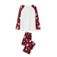 thumbnail image 6 of Christmas Pajamas for Family, Long Sleeve Reindeer Print Tops + Plaid Pants Set Sleepwear, 6 of 10