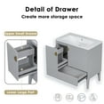thumbnail image 5 of Fulvari Bathroom Vanity With Sink Combo Solid Frame MDF Board 30" Vanity Ample Storage Space With Door And Drawers, 5 of 9