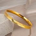 thumbnail image 2 of Pulsera chapada en oro para mujer, escala de dragón grabada en CNC, 2 of 2