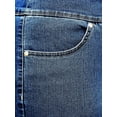thumbnail image 5 of Jack David/TS WOMENS PLUS SIZE Elastic Waist Pull On Stretch DENIM CAPRI JEANS - DARK BLUE, 5 of 7