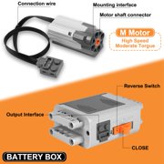Servo Motor Function Accessories, Set of 2 Remote Control Power Function Accessories, Servo Electric Motors Blocks, Compatible with Lego Building Block Models