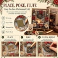 thumbnail image 2 of 3D Christmas Fabric Poke Art Kit, No Sew DIY Holiday Craft Kit for Adults, Beginner Vintage Christmas Fabric Poking Craft Set with Display Stand, Handmade Holiday Home Decor Art, 2 of 5