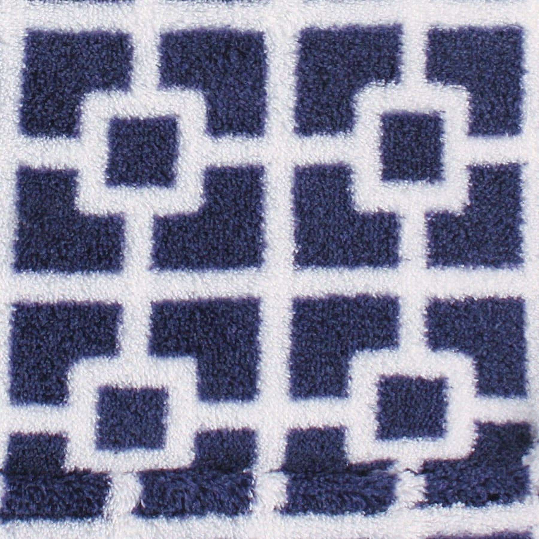 Luvable Friends Baby Boy Coral Fleece Blanket, Navy Trellis, One Size