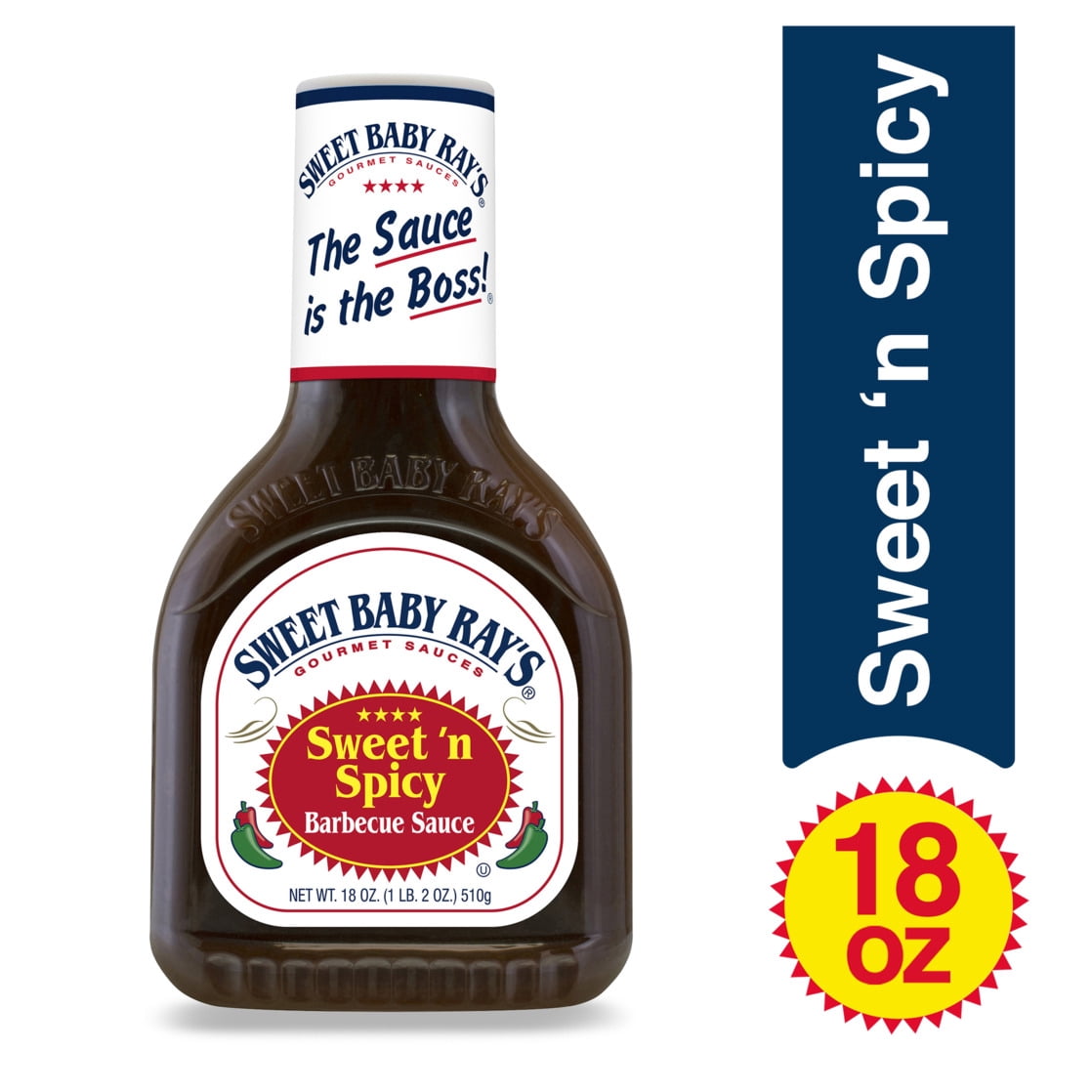 (12 pack) Sweet Baby Ray's Sweet 'n Spicy Barbecue Sauce 18 oz