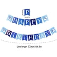 thumbnail image 3 of Billuyoard 1 Uds. Conjunto de tarjeta de papel azul de 9,8 pies, decoraciones de cumpleaños, cartel de feliz cumpleaños para fiesta de Kits de decoración para fiestas Azul 9.8 pies, 3 of 6