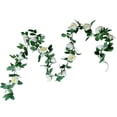 thumbnail image 6 of LOLIPPYY 2.2m Artificial Flower Garland String with 16 Rose Vines Rattan for Wedding, Valentine's Day, Home, Party, Balcony, Table Decor (Ivory), 6 of 7