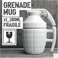 thumbnail image 6 of Creative Funny Grenade Water Bottle with Lid Funny Gifts Novelty Grenade Designed Ceramic Coffee Mug Thermos Cup (grenade cup black,301-400ml), 6 of 7