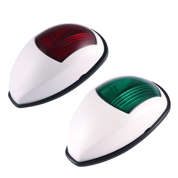Kenally Estribor Babor Navegación Luz Barco LED Navegación Lámpara Rojo Verde Cada 15 LED Super brillante Montaje vertical Barco Pontón Yate Bombillas para automóviles No.1 Kenally VI008667-01
