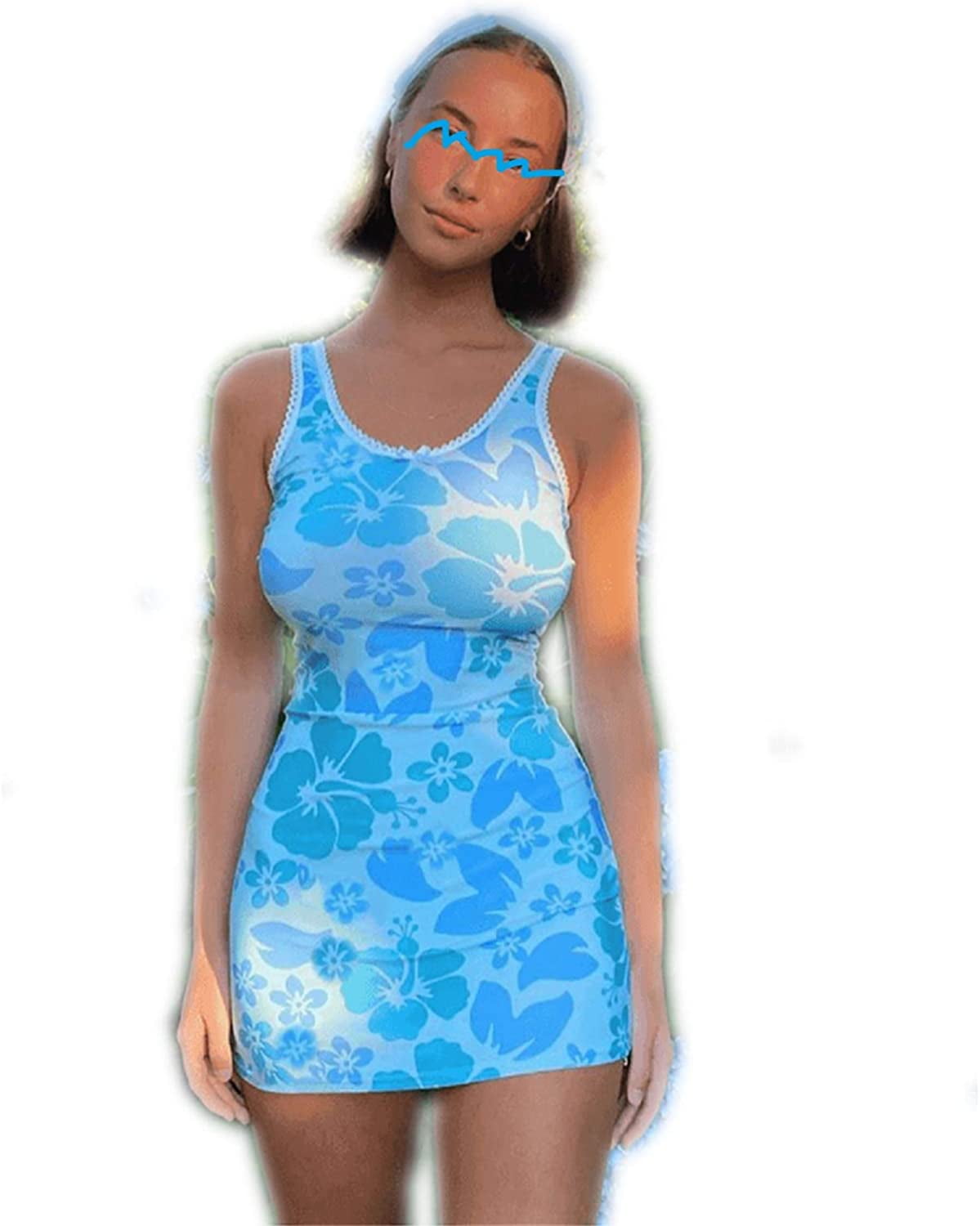 Women's Y2K Floral Print Cami Top – Spaghetti Strap, Sleeveless, Scoop Neck, Slim Fit, Polyester, Summer Going Out Top