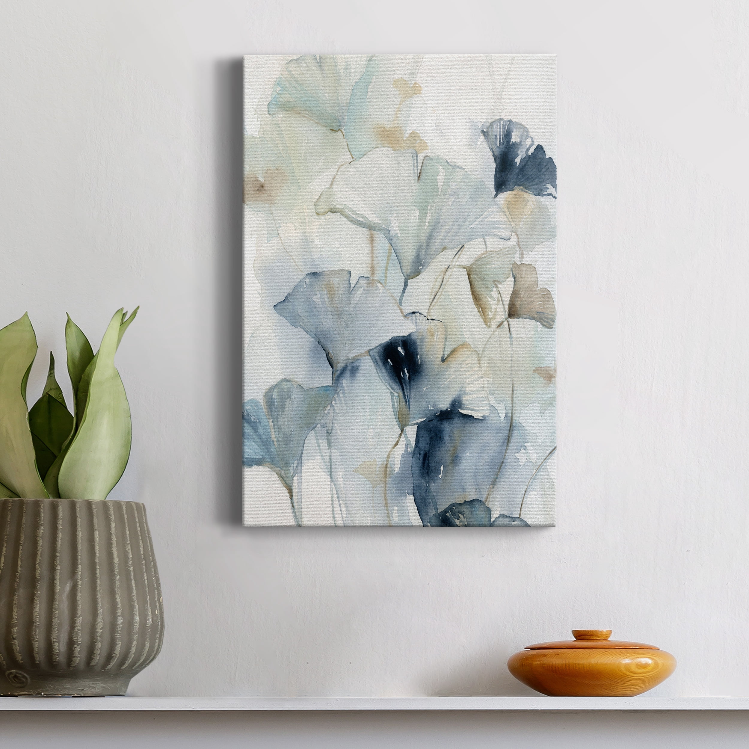 Indigo Ginkgo I Premium Gallery Wrapped Canvas - Ready to Hang - 40 x 60