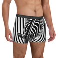 thumbnail image 4 of Cauagu Optical Zebra Illusion Print Boxer Briefs for Men,Comfortable Breathable Men's Underwear Moisture Wicking Underpants -XX-Large, 4 of 8