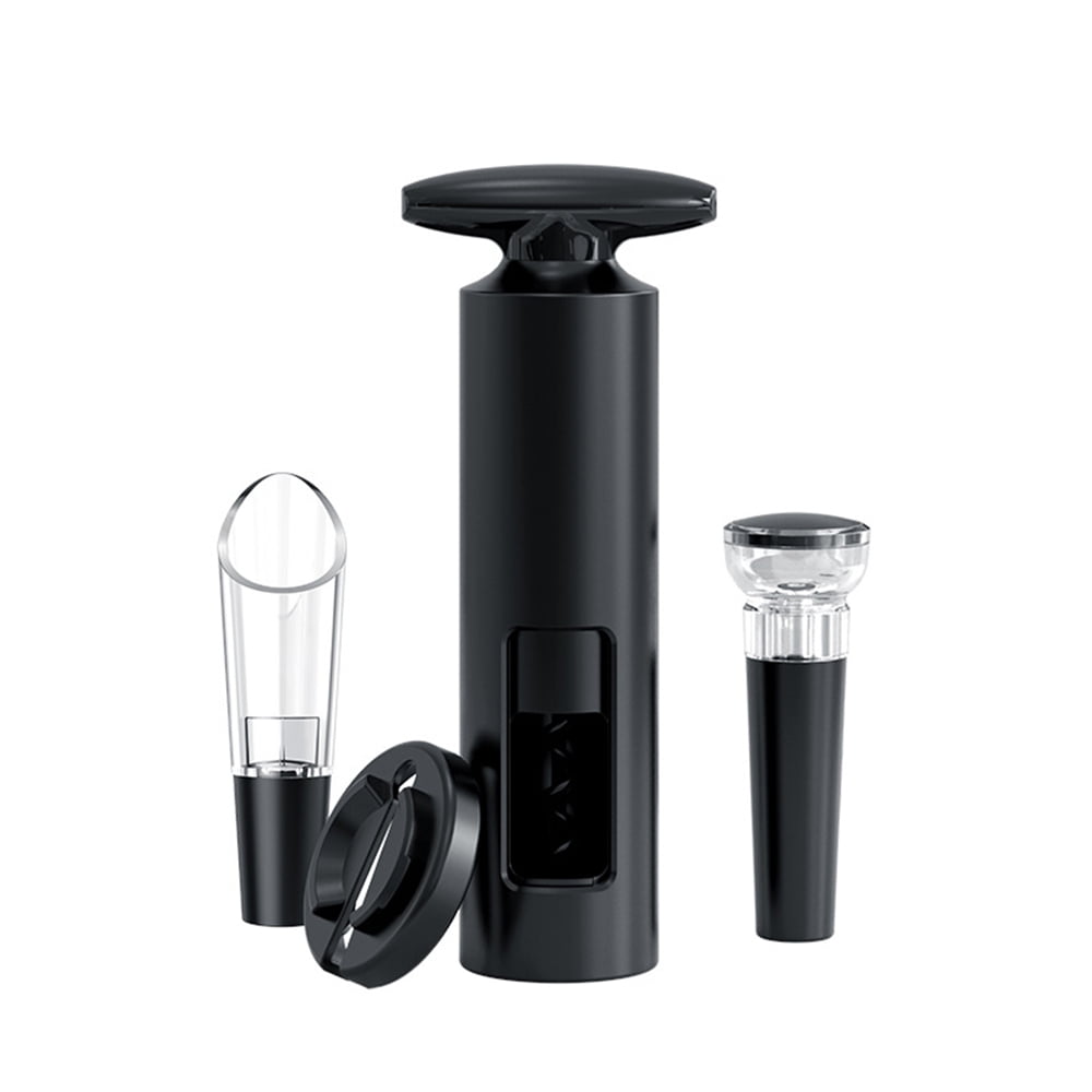 Kepooman 4PCS Wine Opener Set, Manual Wine Bottle Opener Kit for Wine Lover Gift Set, Black Kepooman 4PCS Wine Opener Set, Manual Wine Bottle Opener Kit for Wine Lover Gift Set, Black