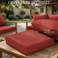 thumbnail image 2 of Pakunoda 19" x 19" Patio Furniture Cushion Covers, Waterproof Outdoor Deep Seat Cushion Replacement Slipcovers, Outdoor Cushion Covers with Zipper for Patio Furniture, Terrared, 2 of 7