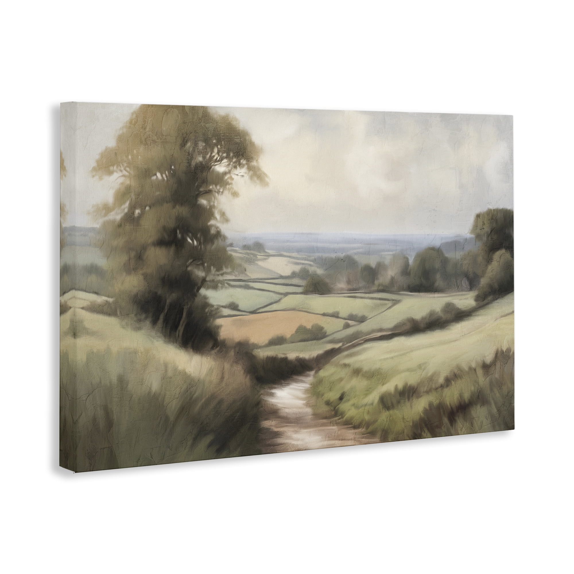 Stupell Industries Country Walk Path Landscape & Nature Painting Wrapped Canvas Art Print Wall Art, 24 x 16