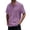 Purple, variant on UANWENN Men Fashion Casual Top Shirt Comfortable Solid Color Button Shirt Top Short Sleeve Top Big And Tall for Men Male Rompers Men N Shirt N 1 Large Button Retro Shirts Men 50s Solid Dress Big And