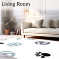thumbnail image 2 of ODIKA 6'x9' Machine Washable Non-Slip Area Rug, Adorable Pet Tracks Foam Bath with Cute Claw High Traffic Rug, Gray, 723504, 2 of 7