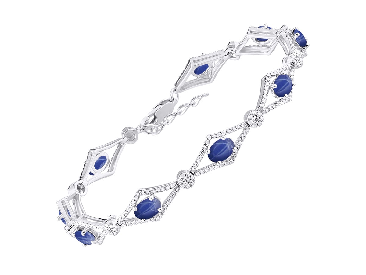 For Gift Natural Top Blue Tanzanite 2 MM Round Gemstone  925 Sterling Silver Cuff Bracelet 7-8 Inch For Love