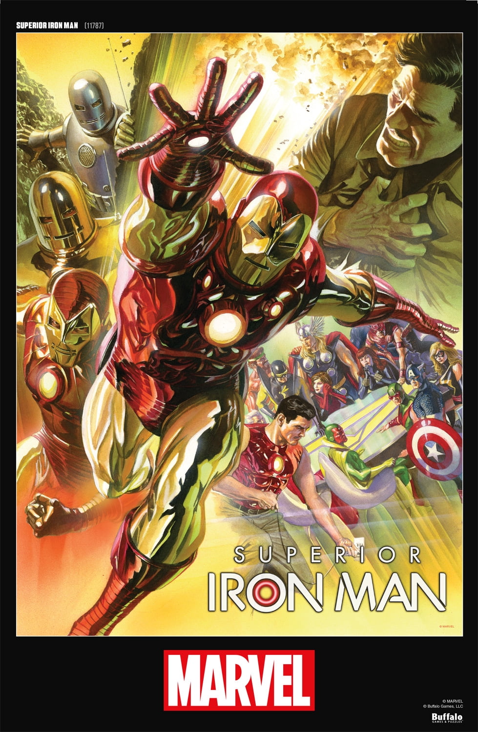 Buffalo Games 1000-Piece Marvel Superior Iron Man Interlocking Jigsaw Puzzle