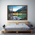 thumbnail image 2 of IDEA4WALL Fake Brown Window Beach Peel and Stick Wallpaper Removable Wall Mural Sticker Decal, 2 of 4
