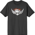 thumbnail image 3 of No Fear Skull With Wings Logo Adult Charcoal Crew Neck Short Sleeve Tee-XXL, 3 of 4