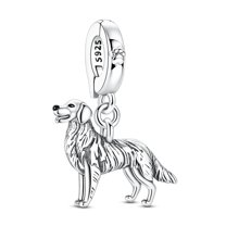 NARMO European 925 Sterling Silver DIY Charm Cute Dog Pendant fit Bracelet for Women Jewelry Gift Making