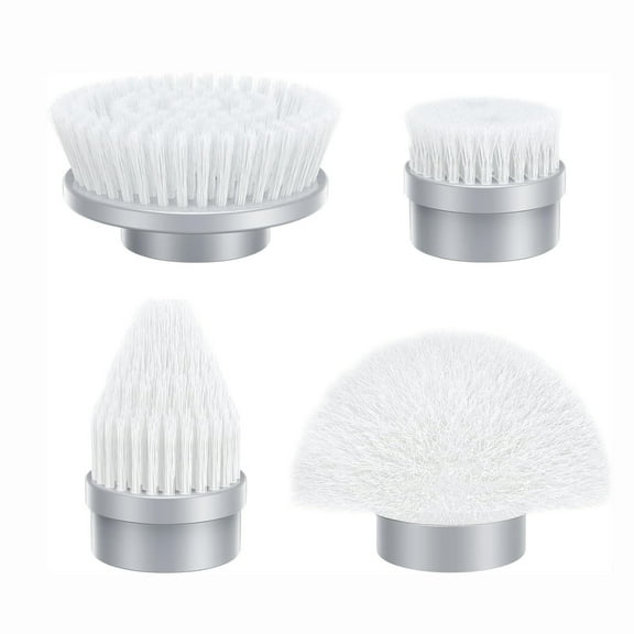 4 Pack Brush Head - Replaceable Brush Heads for Spin Scrubber- Cordless Spin Scrubber Power Cleaning Brush for Bathroom Floor