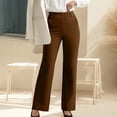 thumbnail image 6 of Noric Women's Stretch Straight Leg Work Yoga Pants Work Business Pockets High-Waisted Gym Trousers, 6 of 6