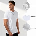 thumbnail image 4 of Men’s 180GSM Heavyweight Cotton Crew Neck Tee Solid Basic Soft Durable Casual Shirts S-3XL, 4 Pack, 4 of 7