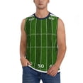 thumbnail image 1 of Fotbe American Football Field Men's Camiseta sin Mangas Estampada para Hombres, Playera Casual para Gimnasio, Entrenamiento, Playa-Small, 1 of 7