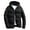 Black, variant on Mens Winter Coats Warm Jacket with Detachable Hood Water-Repellent Windproof Parkas Casual Jackets Black M