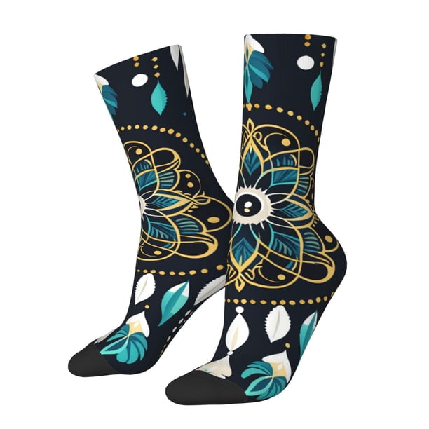 Balery Boho Dreamcatcher Calcetas Largas con Estampado para Hombre y Mujer – Suaves y Transpirables, Talla Única (US 5-11)