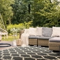 thumbnail image 3 of SAFAVIEH Courtyard Estelle Geometric Indoor/Outdoor Area Rug, 6'7" x 9'6", Anthracite/Beige, 3 of 9