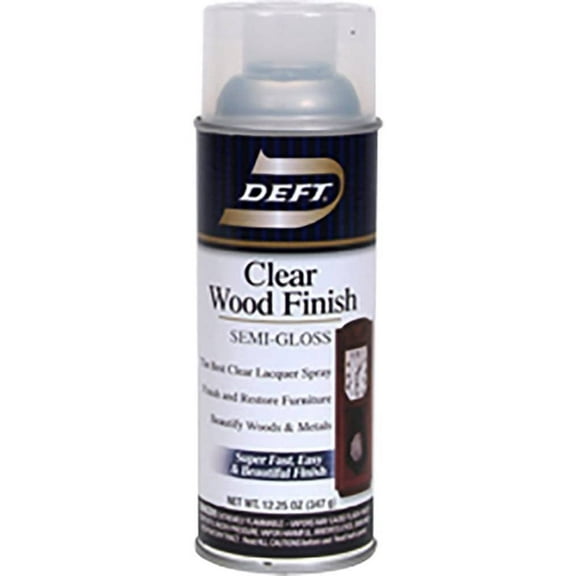 Deft Lacquer Spray Gloss Clear Finish - Fast Dry, Everyday Use - 11.5 oz