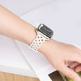 thumbnail image 5 of TECH CIRCLE Soft Silicone Bands for Apple Watch Band 38mm 40mm 41mm, Sport Strap Breathable Wristbands for Series 9 SE 8 7 6 5 4 3 2 1 Women Men,Darkblue, 5 of 5